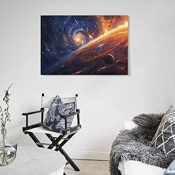 Amazon.co.jp: 絵画 惑星宇宙の驚異的な現象 アートパネル